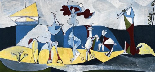 Pablo-Picasso_La-joie-de-vivre_Pastorale_1946-500x233